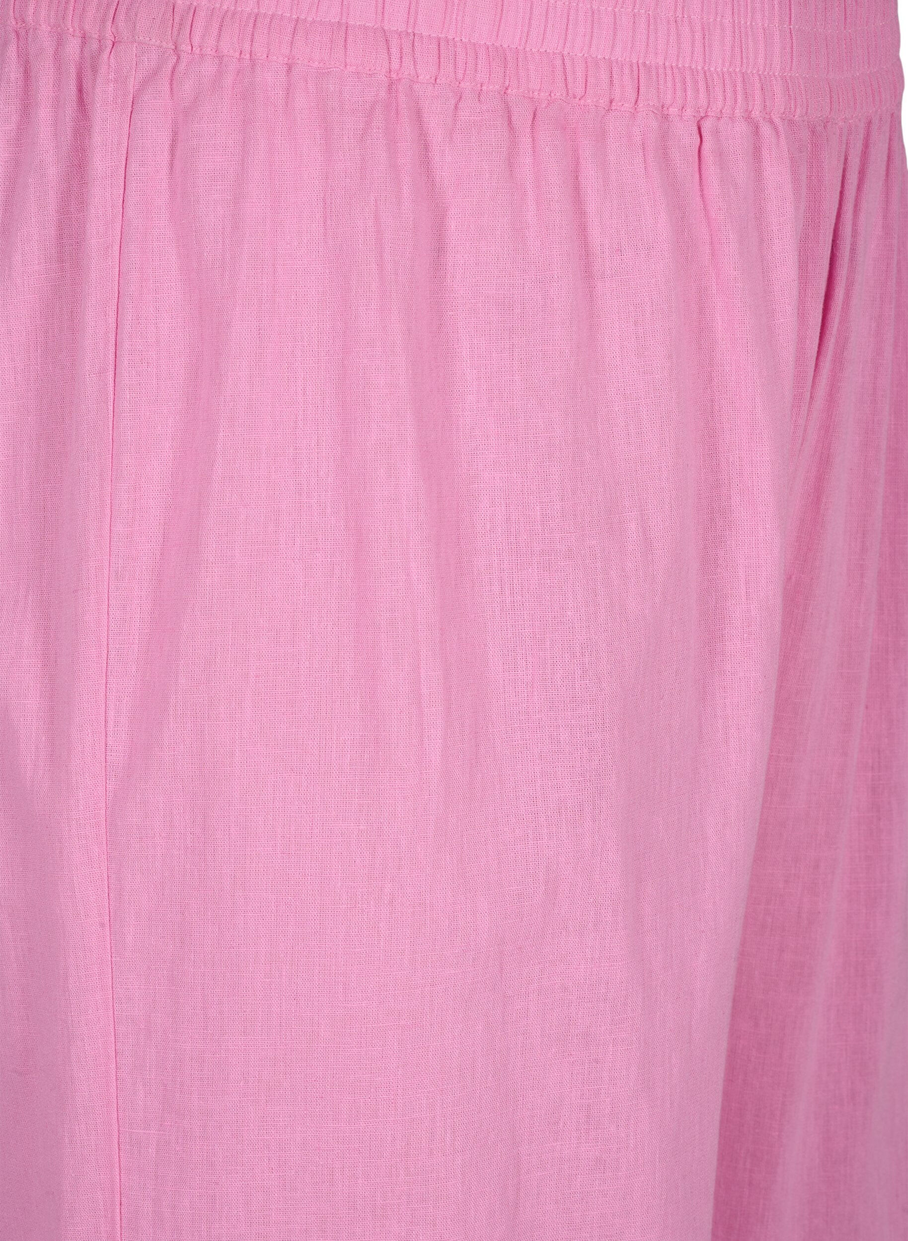 Zizzi7/8-Hose aus Baumwollmischung mit Leinen, Rosebloom, Packshot image number 2