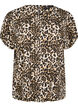 Bluse mit kurzen Ärmeln und Print, Leopard AOP, Packshot image number 0