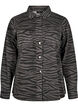 Jeanshemd mit Zebramuster und Knöpfen, Schwarz, Packshot image number 0