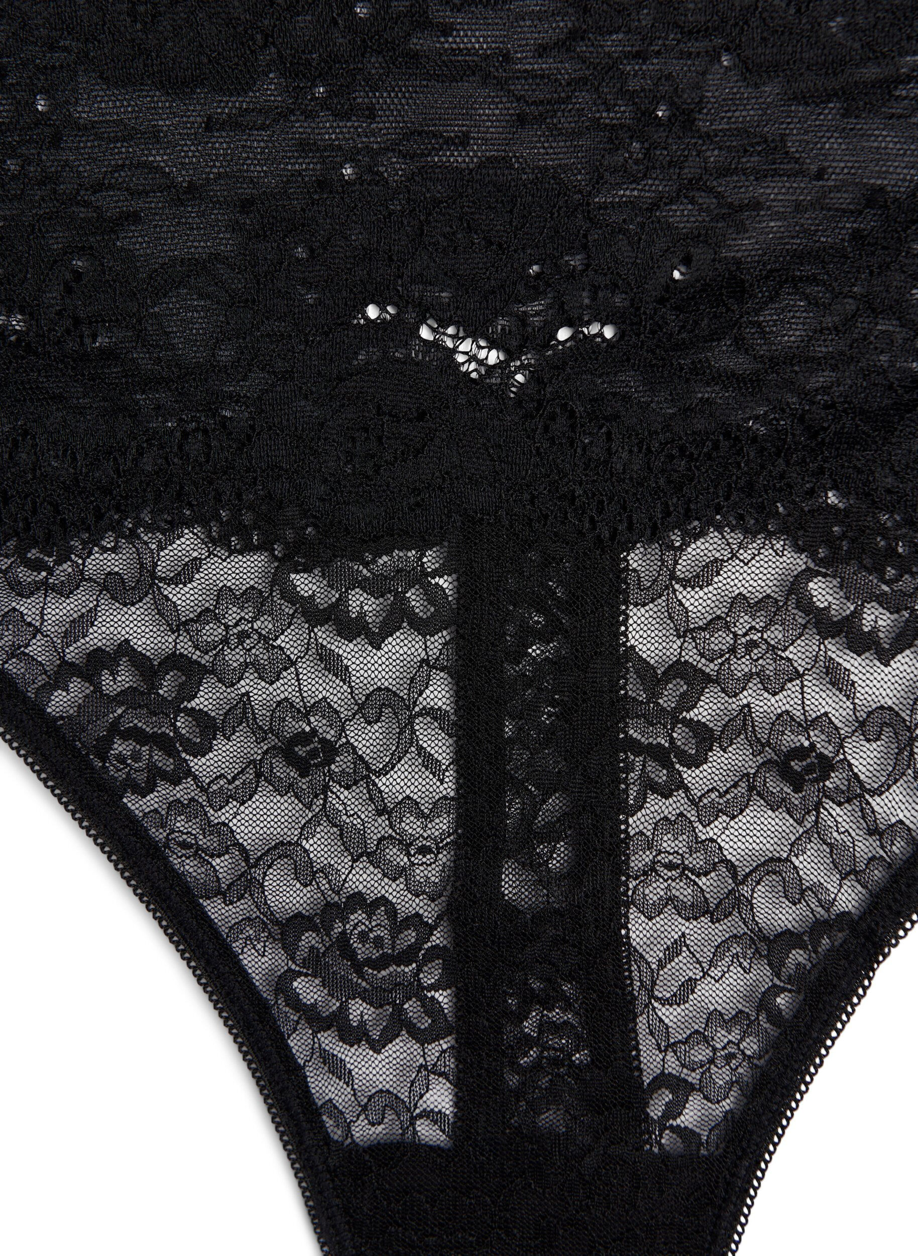 Zizzi2er-Pack G-String Slips, Schwarz, Packshot image number 3