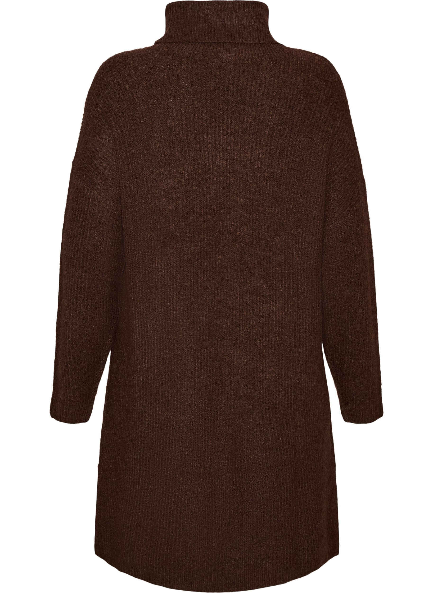 ZizziStrickkleid mit Rollkragen, Braun, Packshot image number 1