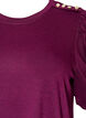 Bluse mit Knopfdetail und kurzen Puff&auml;rmeln, Dunkles Bordeaux, Packshot image number 2
