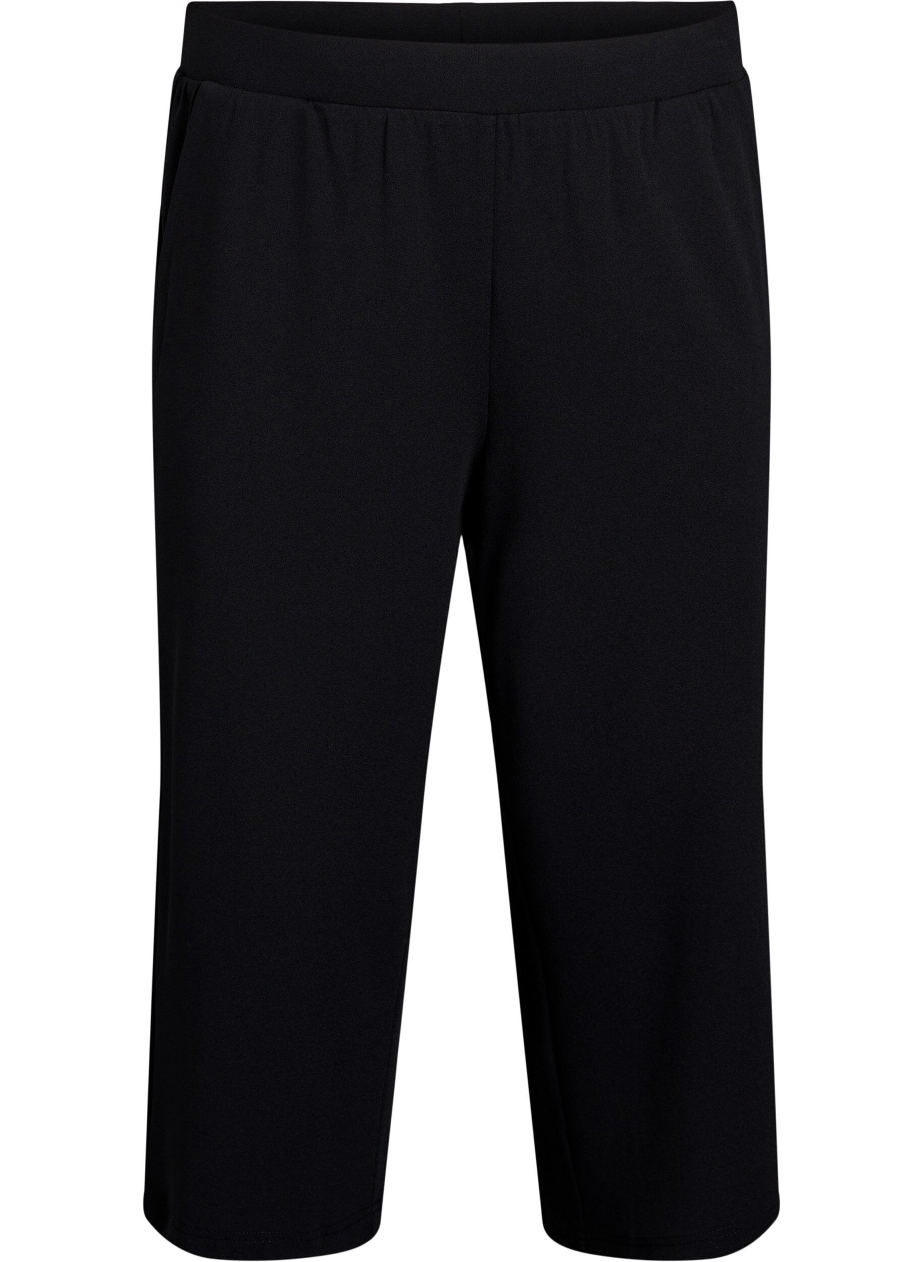 ZizziHochtaillierte Knickerbocker mit lockerem Schnitt, Schwarz, Packshot image number 0