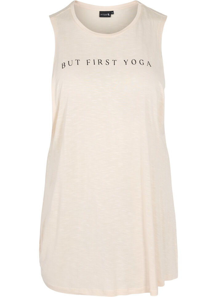 Ärmelloses Trainingstop aus Viskose, Lilac Ash w. BlackP., Packshot image number 0