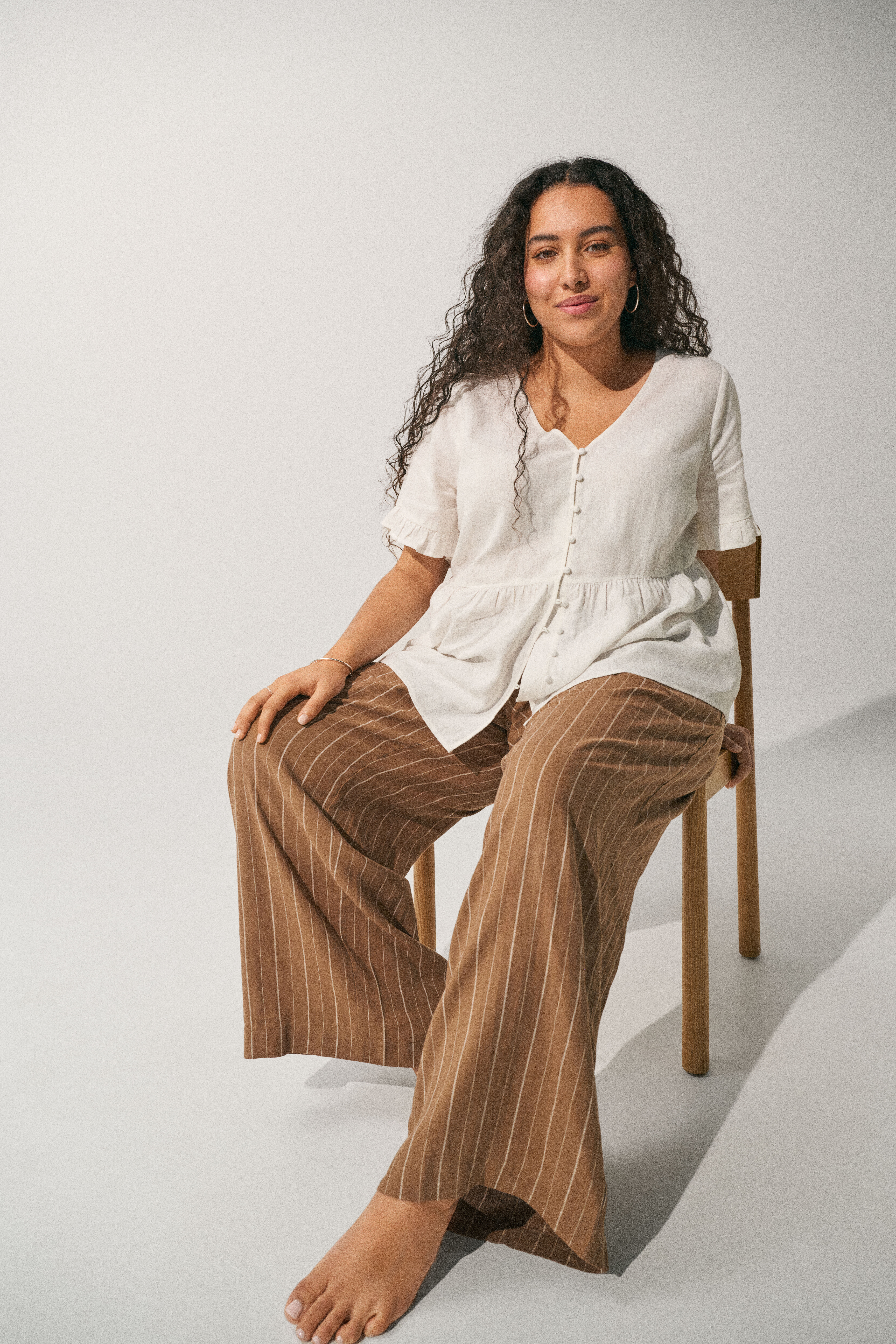 ZizziOutfit aus Leinen und Viskose, , Model