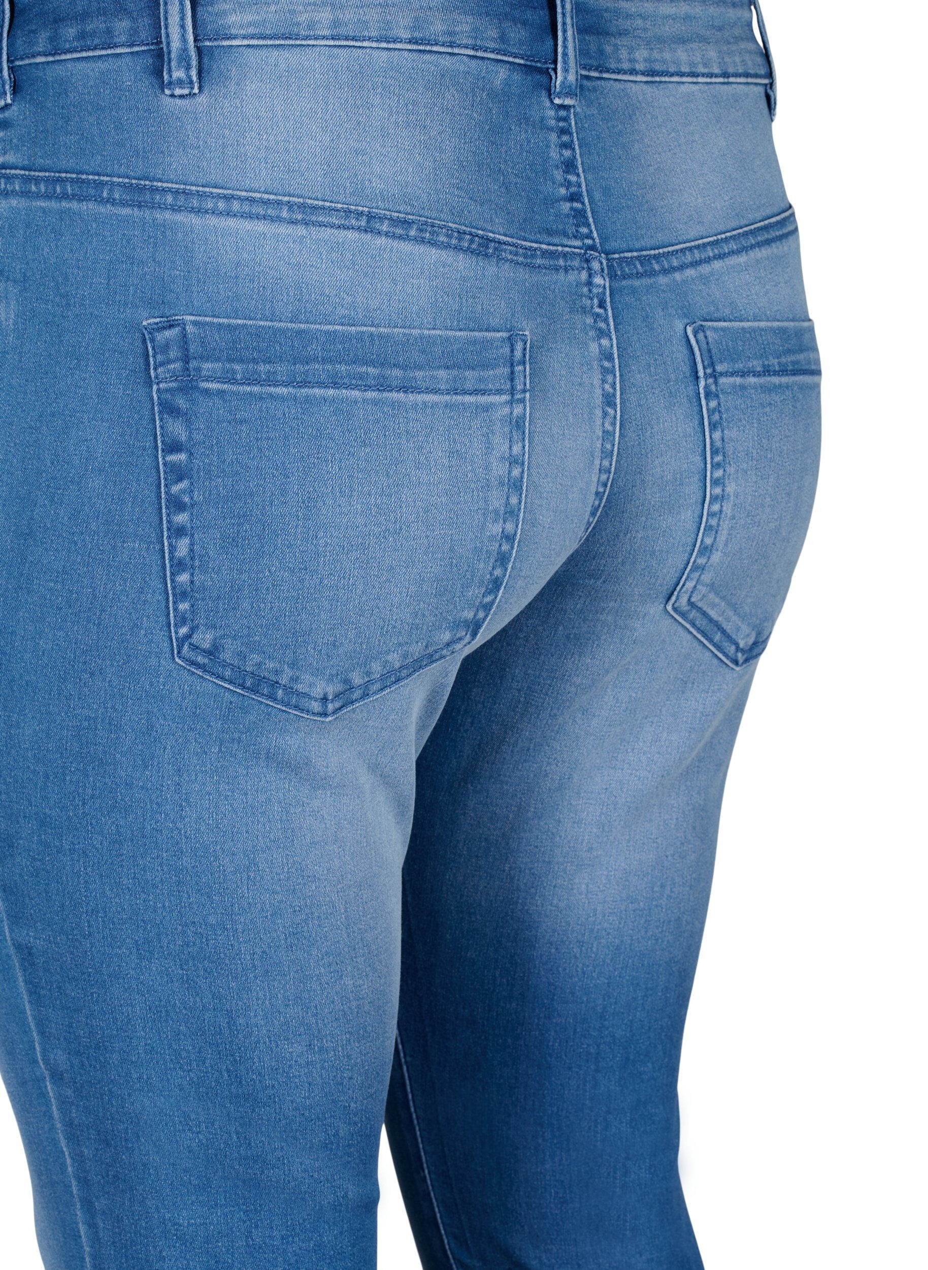 ZizziViona Jeans mit normaler Taille, Blau, Packshot image number 3