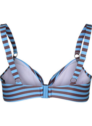 Bügel-Bikini-BH mit Motiv, BlueBrown Stripe AOP, Packshot image number 1