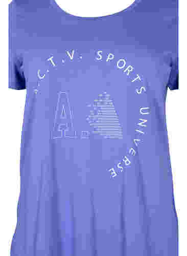 Trainings-T-Shirt mit Print, Very Peri A.C.T.V, Packshot image number 2