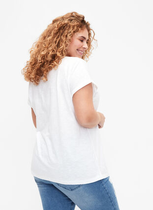 Bedrucktes T-Shirt aus Bio-Baumwolle, B. White Black Print, Model image number 1