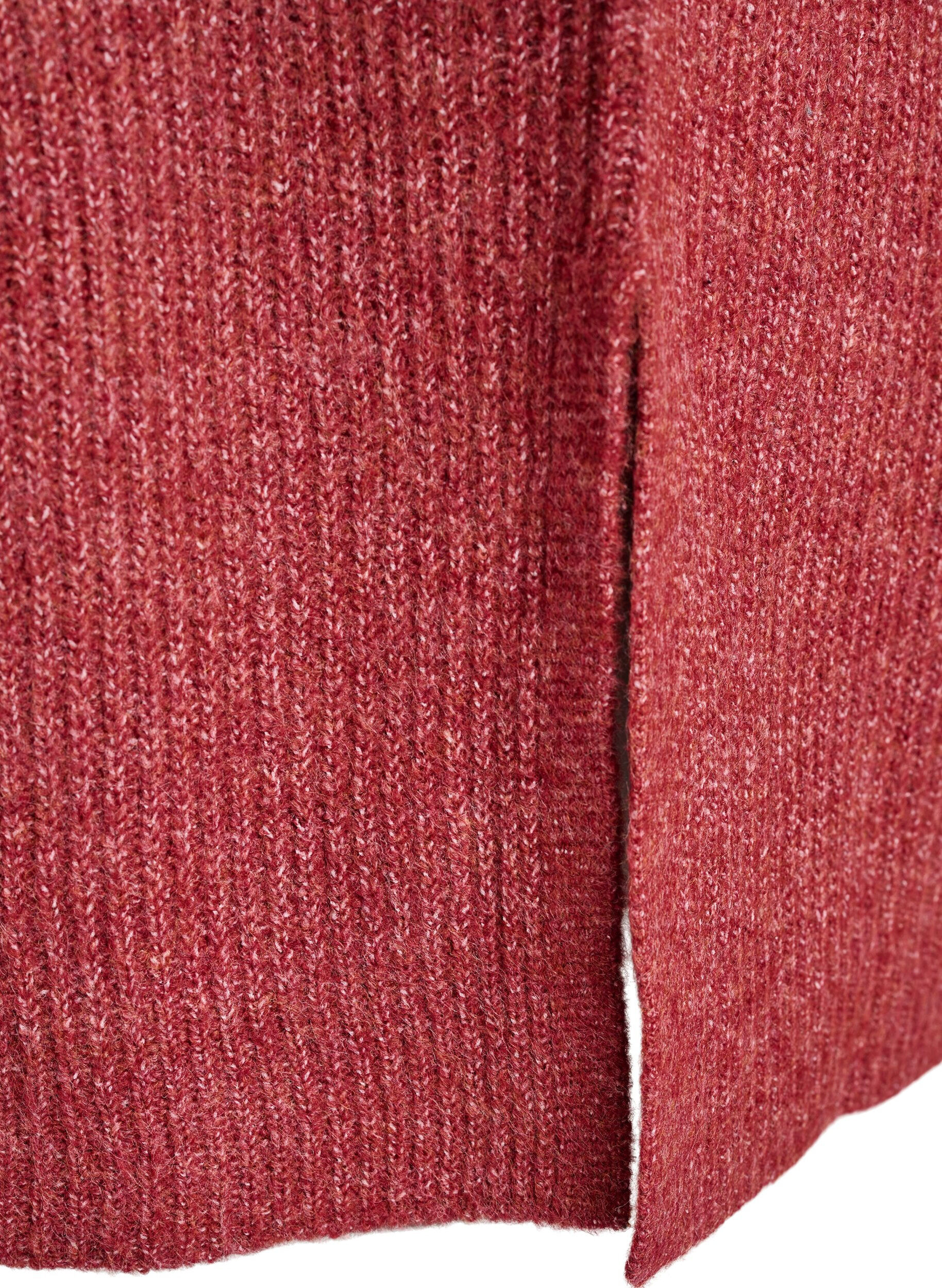 ZizziStrickkleid mit Rollkragen, Rot, Packshot image number 3