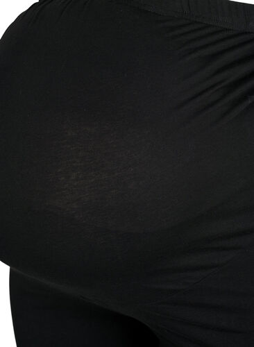 Radlershorts für Schwangere mit Spitzenrand, Black, Packshot image number 2