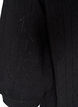 Kurz&auml;rmelige Bluse aus Strick mit Pointelle-Muster, Schwarz, Packshot image number 3