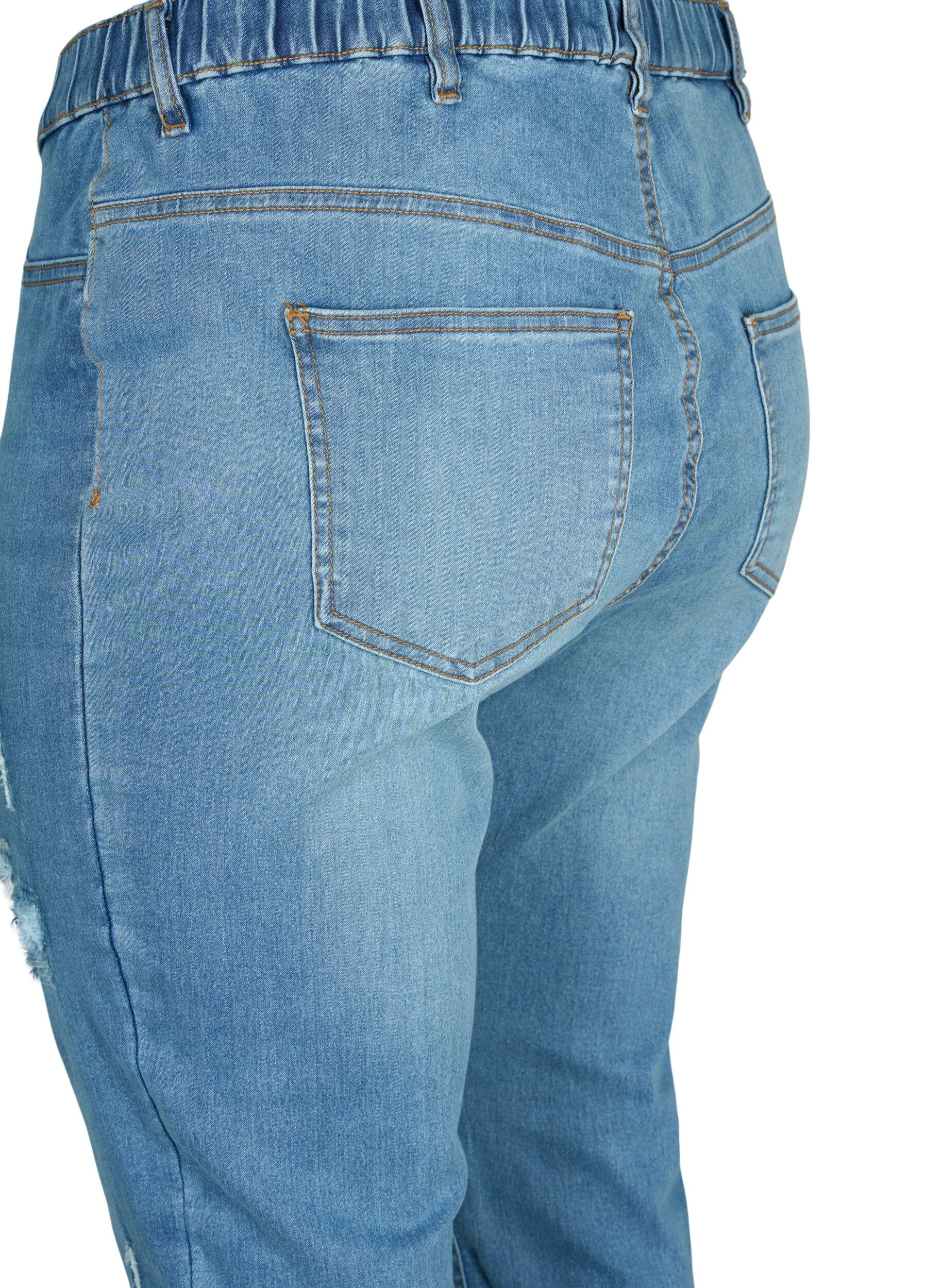 ZizziJeggings mit Rissen, Blue denim, Packshot image number 3