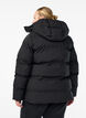 Kurze Steppjacke mit abnehmbarer Kapuze, Schwarz, Model image number 2