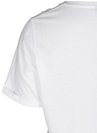 Kurzarm T-Shirt mit Print, Bright White, Packshot image number 3