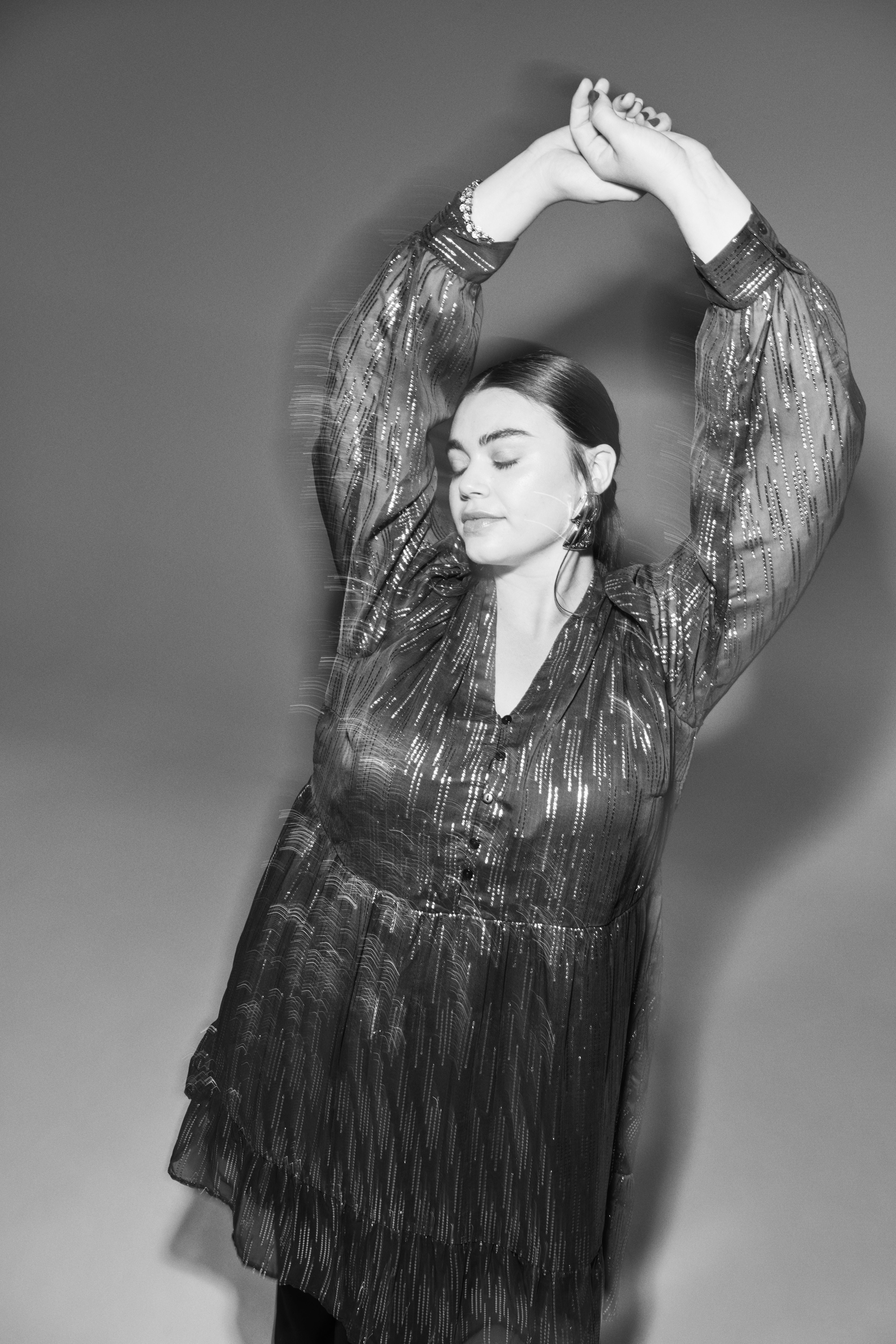 ZizziKleid mit Glitzer, , Model