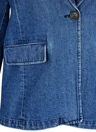 Jeansblazer mit Taschen, Blue Denim, Packshot image number 2