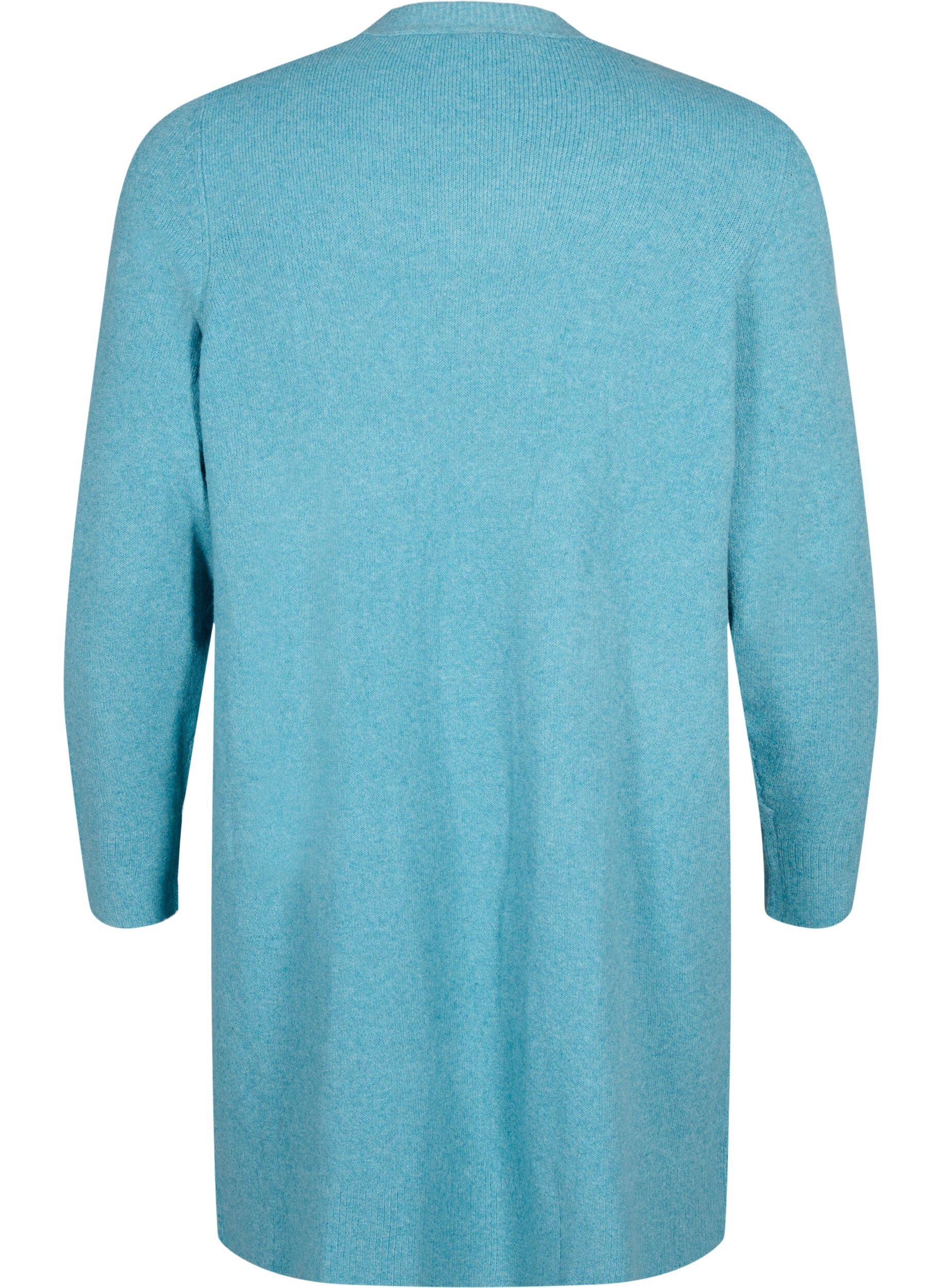 ZizziLange Strickjacke mit offener Vorderseite, Reef Water Mel., Packshot image number 1