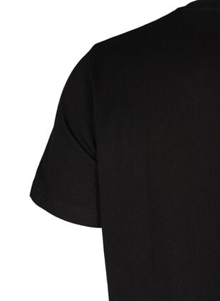 Baumwoll T-Shirt mit Nieten, Black, Packshot image number 3