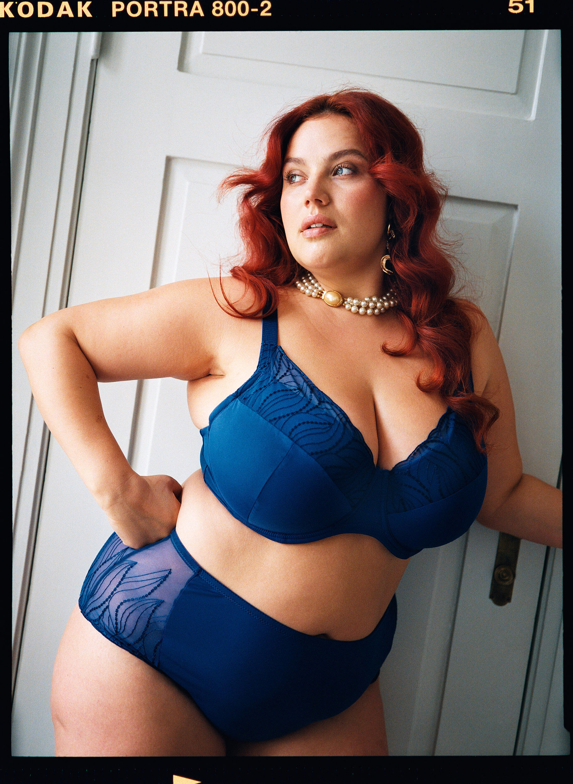 ZizziHipster-Slip aus Mikrofaser mit Spitze an den Seiten, Blau, Image image number 0