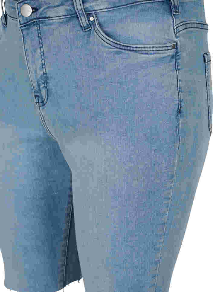 Lange Denim Shorts aus Baumwolle, Blue denim, Packshot image number 2