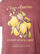 Baumwoll-T-Shirt mit Frontprint und gewaschener Optik, Rot, Packshot image number 2