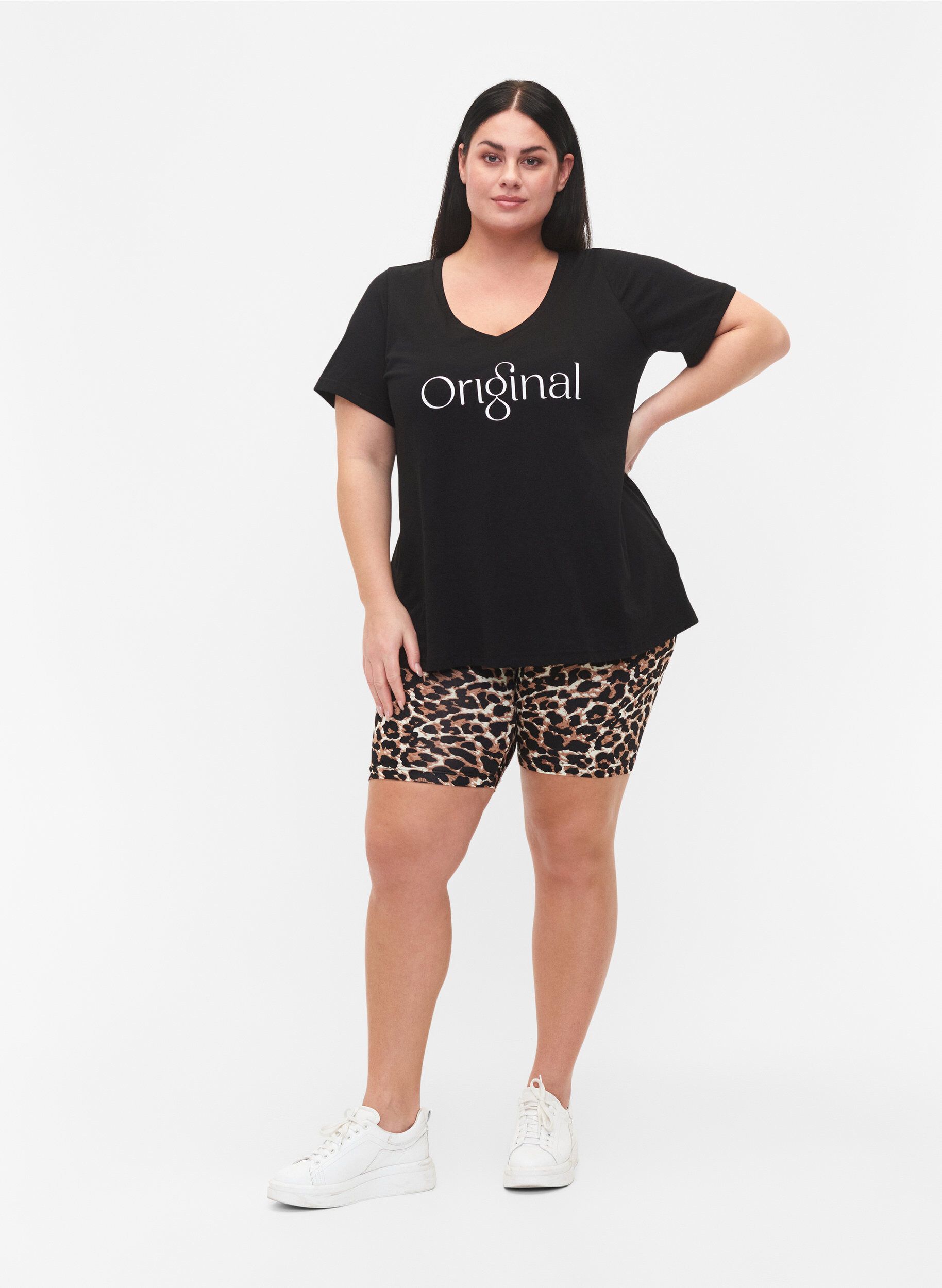 Zizzi2er-Pack Radlershorts, Schwarz, Model image number 1