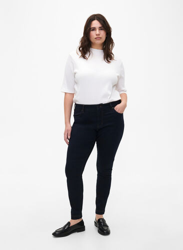 Viona Jeans mit normaler Taille, Unwashed, Model image number 0