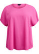 Bluse mit kurzen &Auml;rmeln und einem Rundhalsausschnitt, Rot, Packshot image number 0