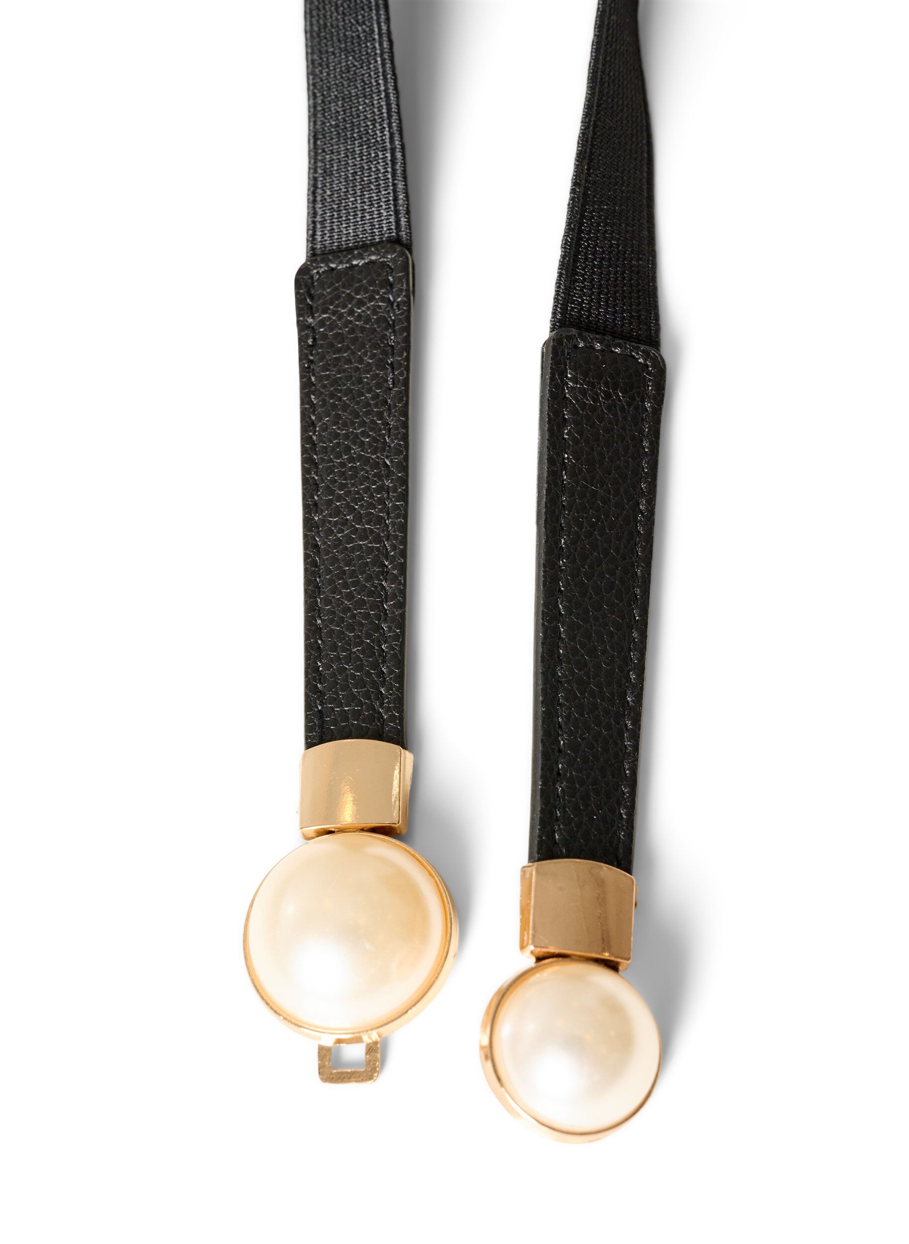 ZizziElastischer Tailleng&uuml;rtel mit Perlendetails, Schwarz, Packshot image number 2