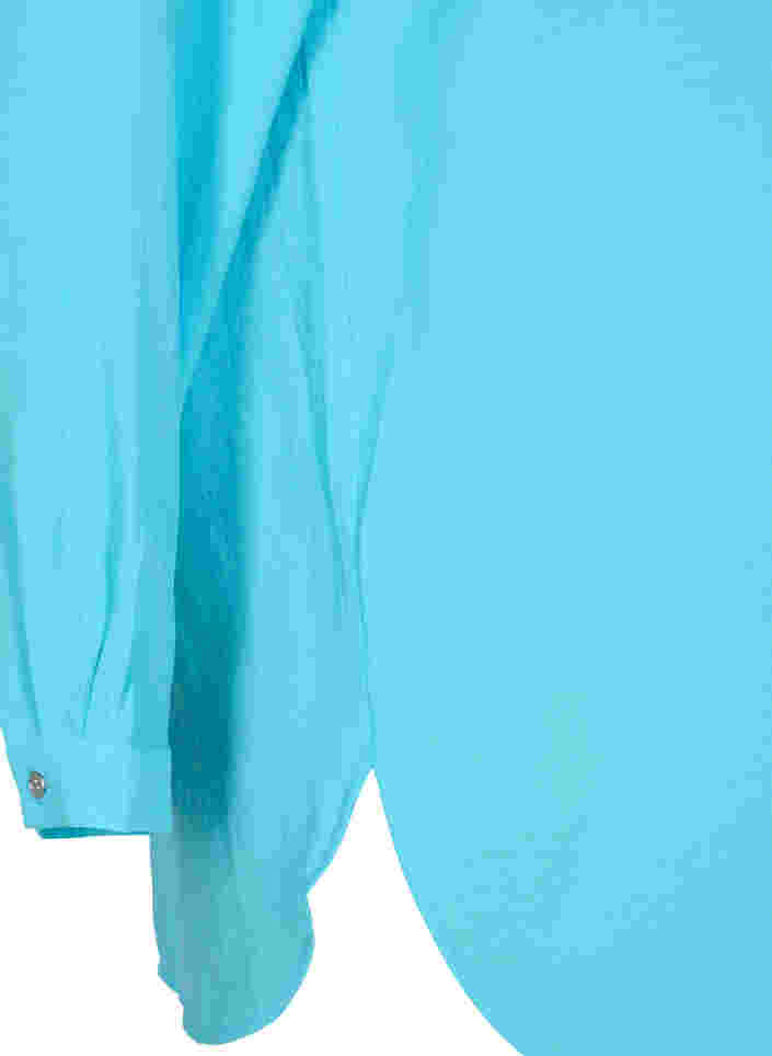 Langes Hemd aus Viskosemischung, Bachelor Button, Packshot image number 3