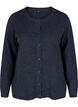 Kurzer melierter Strickcardigan mit Knopfverschluss, Night Sky Mel., Packshot image number 0