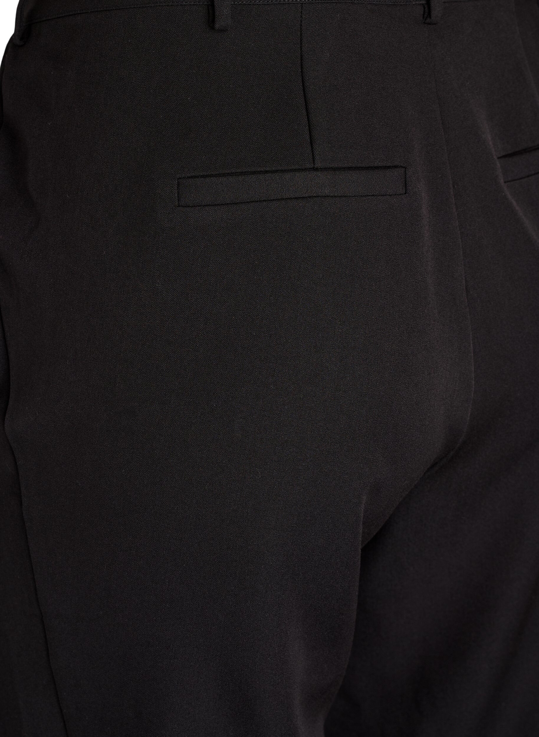 ZizziHoch taillierte Anzughose mit geraden Beinen, Schwarz, Packshot image number 3
