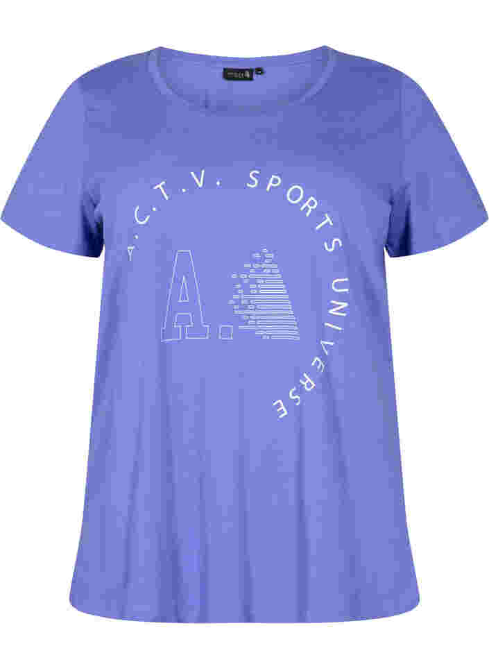 Trainings-T-Shirt mit Print, Very Peri A.C.T.V, Packshot image number 0