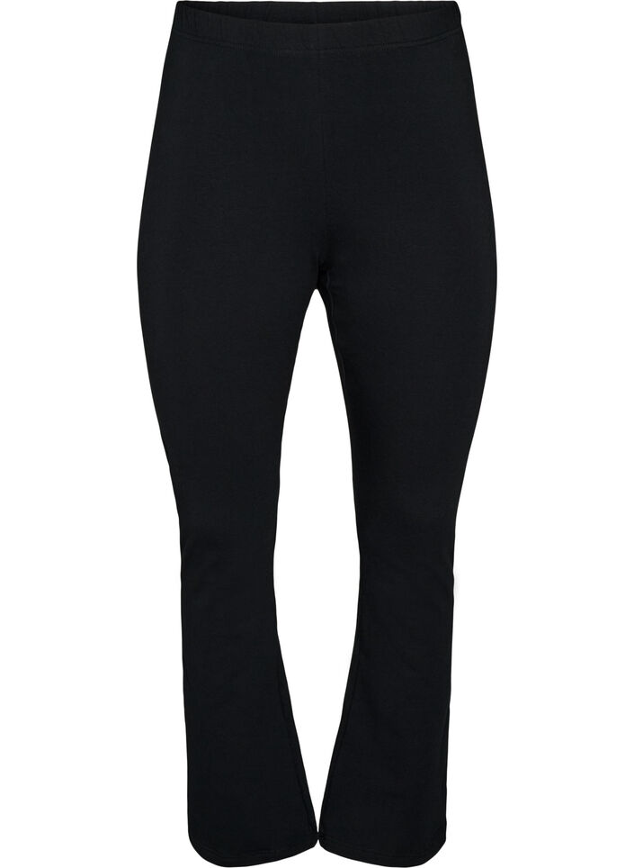 Jerseyhose mit ausgestelltem Bein, Schwarz, Packshot image number 0