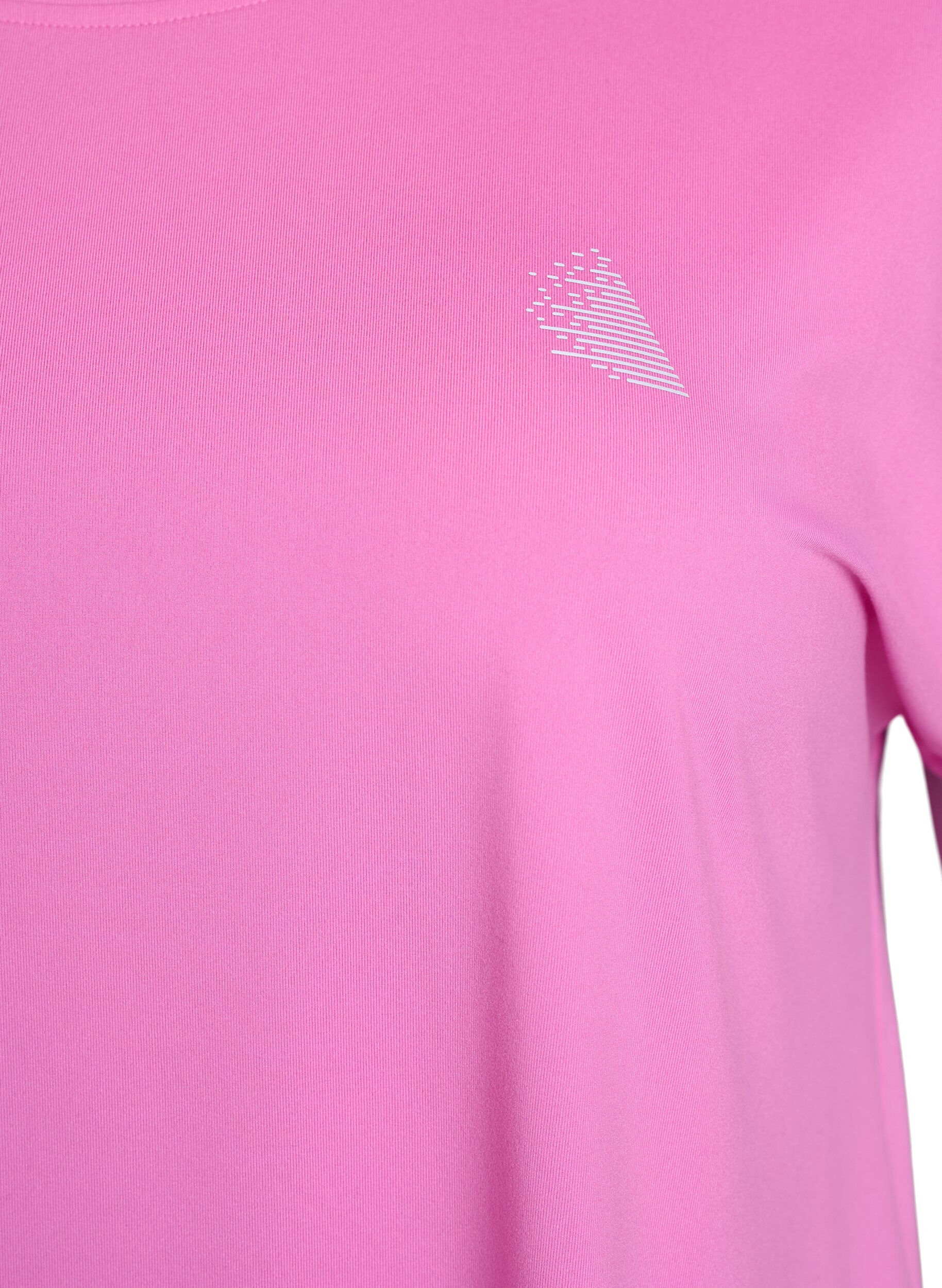 ZizziUnifarbenes T-Shirt f&uuml;rs Training, Pink, Packshot image number 2