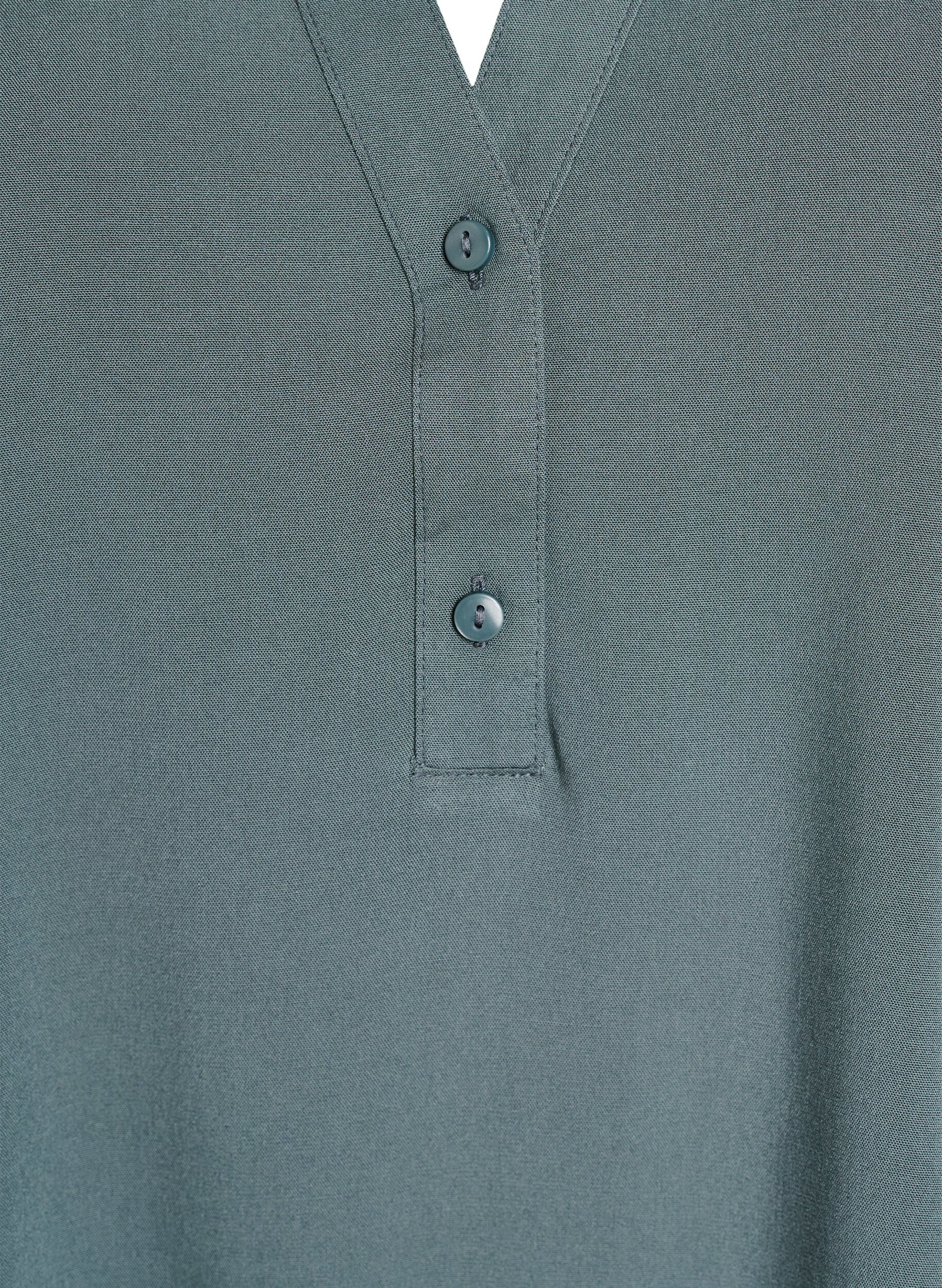 ZizziFLASH - &Auml;rmellose Viskosebluse, Gr&uuml;n, Packshot image number 2