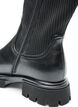 Langschaftstiefel mit Ripp-Eins&auml;tzen, Schwarz, Packshot image number 5