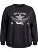 Sweatshirt in verwaschener Optik mit Statement-Print, Grau, Packshot image number 0