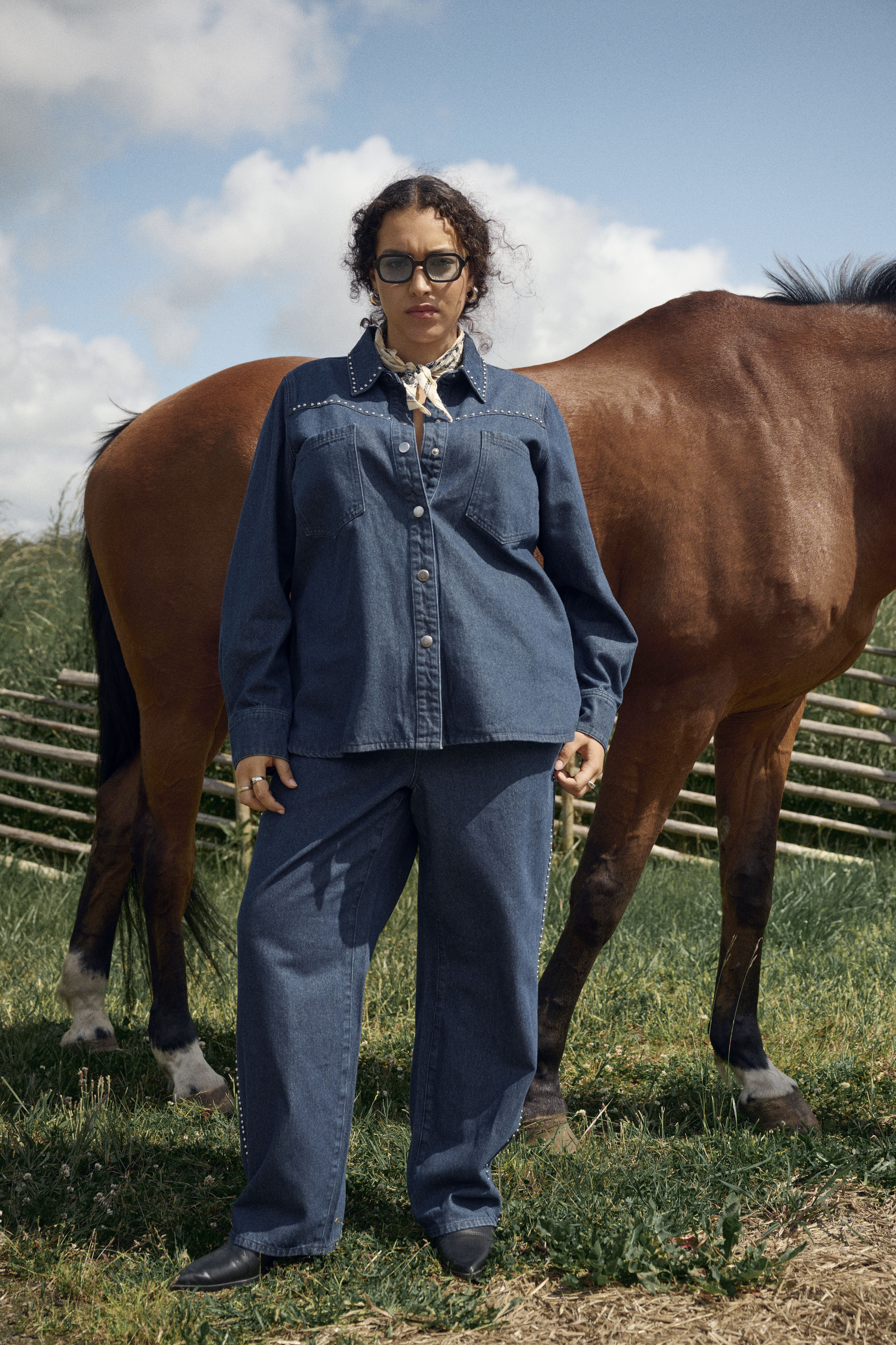 ZizziPassendes Denim-Set, , Model