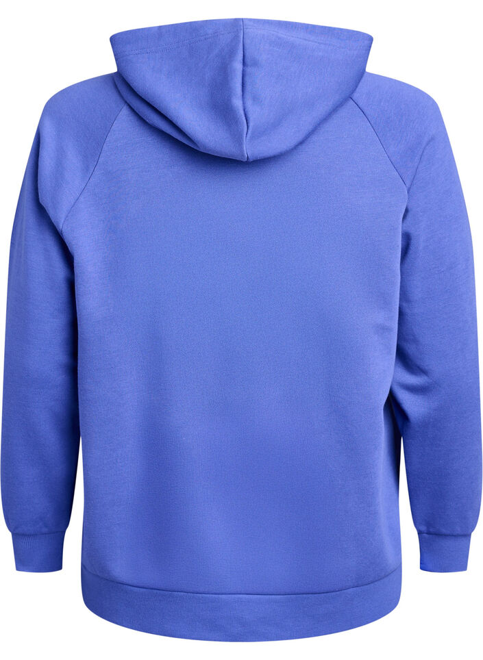 Hoodie mit gesticktem Frontmotiv, Blau, Packshot image number 1