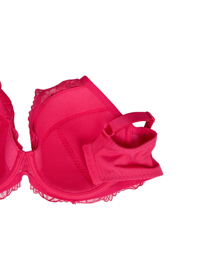 Gepolsterter Spitzen-BH mit Bügel, Pink, Packshot image number 3