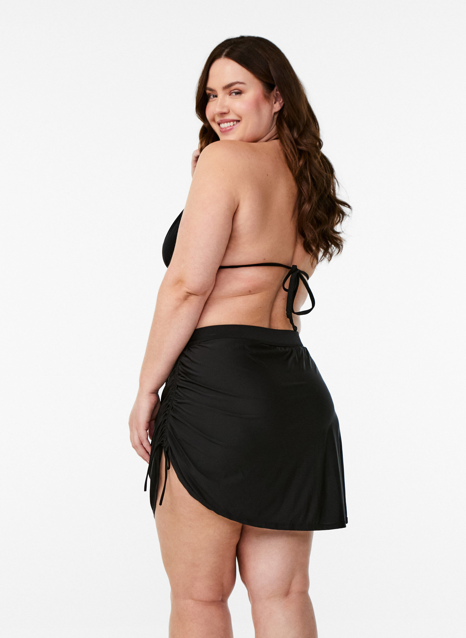 ZizziBikinirRock mit eingen&auml;hter Hose, Schwarz, Model image number 2