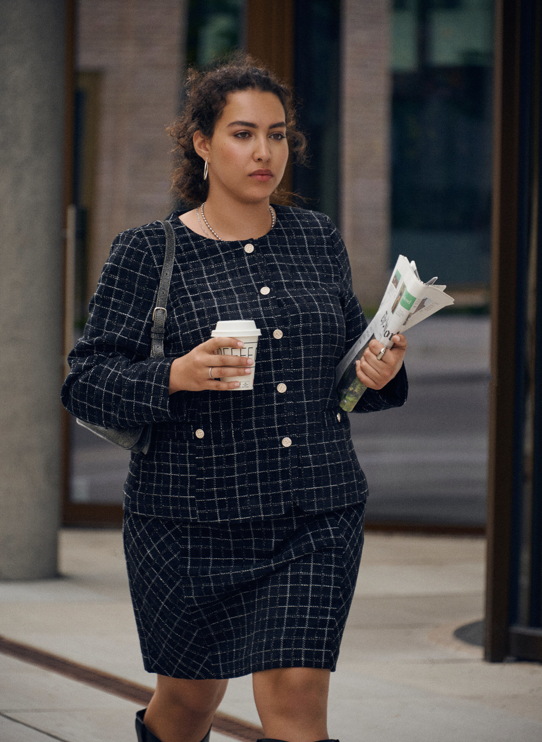 ZizziKarierter Rock, Schwarz, Image image number 0