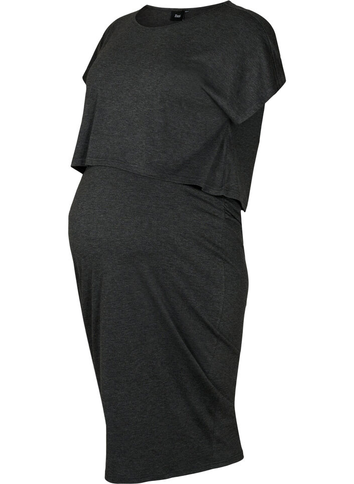 Meliertes Schwangerschaftsset, Black Melange, Packshot image number 0