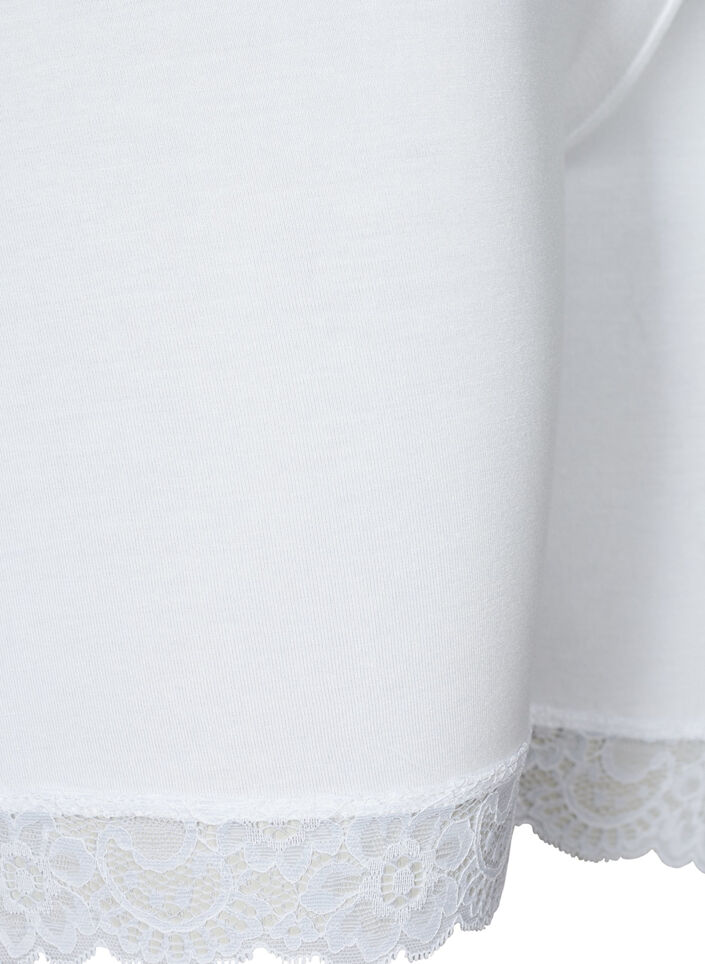 Fahrradshorts mit Spitzensaum, Weiß, Packshot image number 3