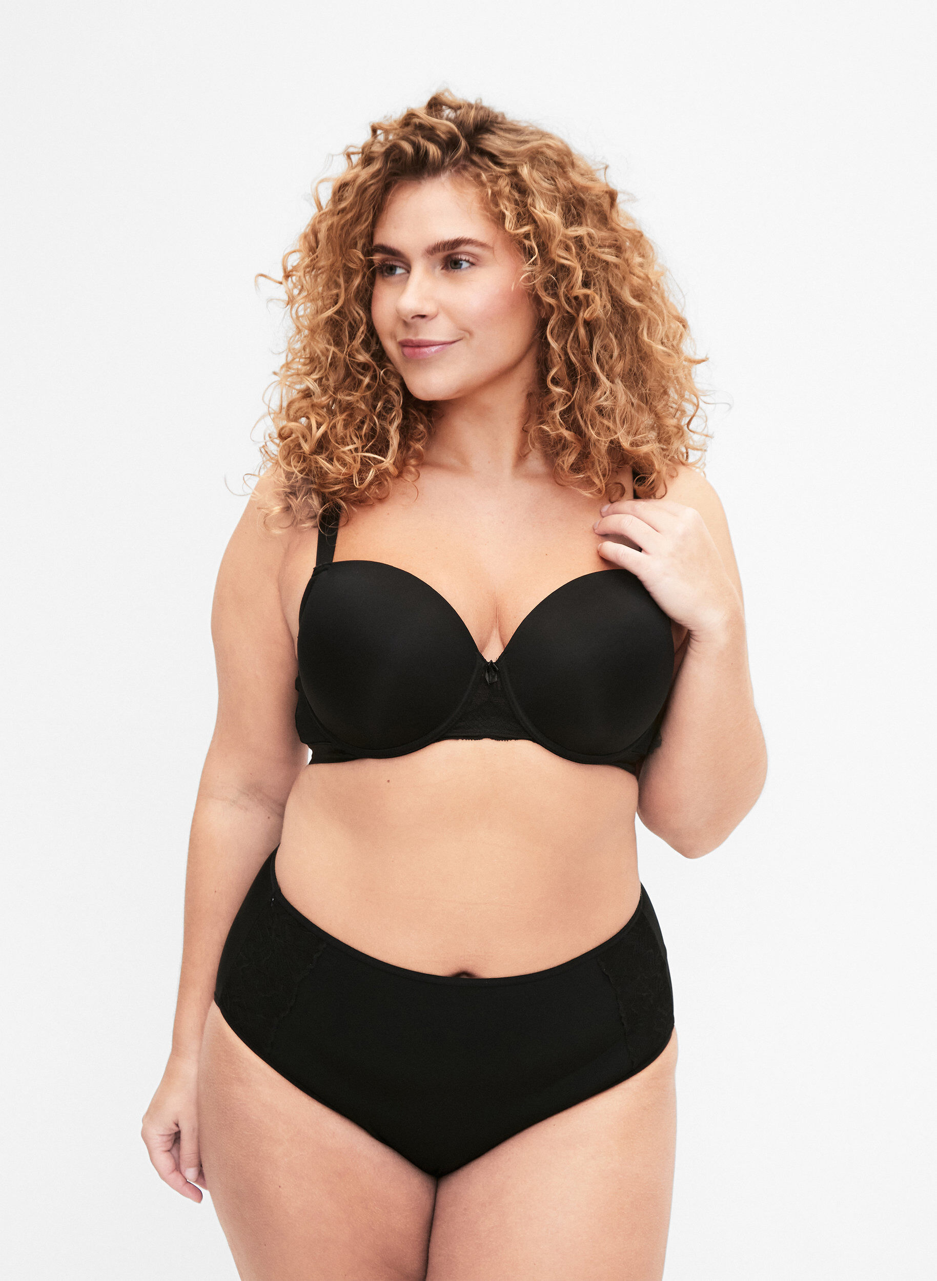 2-pack Unterhose mit normaler Taille, Schwarz, Model