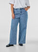 Jeans in weiter Passform mit Nahtdetails, Blau, Model image number 2