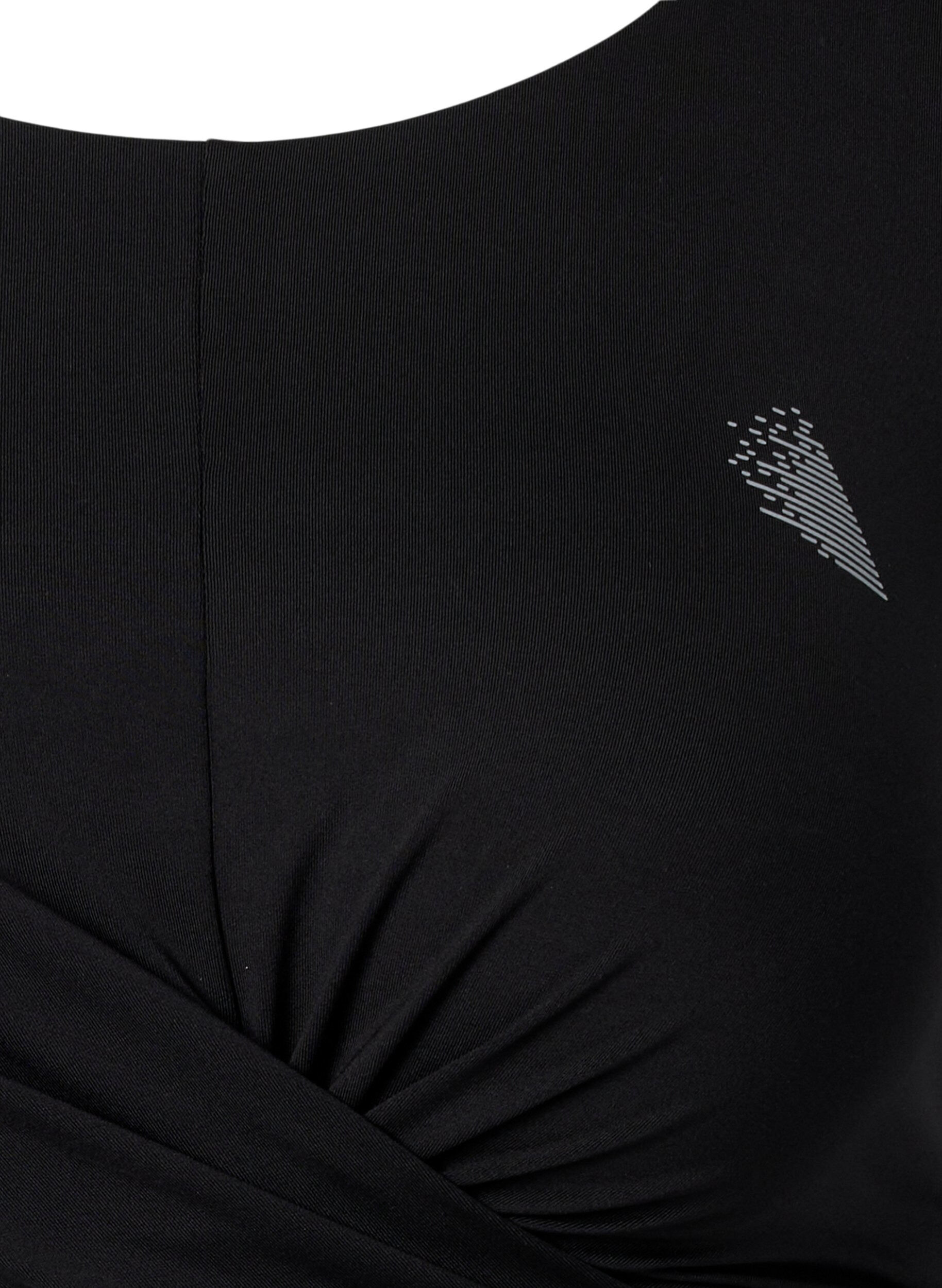 ZizziSport-BH mit Kreuzdetails, Black, Packshot image number 2