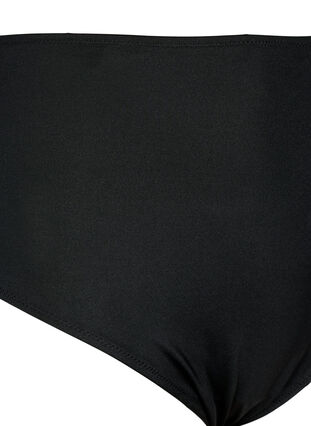 Einfarbiges Bikini-Unterteil mit normaler Taille, Black, Packshot image number 2